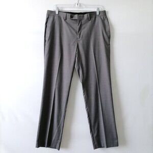 Calvin Klein Mens Gray Mid Rise Flat Front Ankle Pants Size 34WX30L